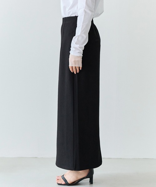 LAVEANGE（ラビアンジェ）の「リブポンチナロースカート（スカート・レディース・ブラック/ブラウン/ブルー・5L/4L/3L/LL/M）」の7枚目の写真