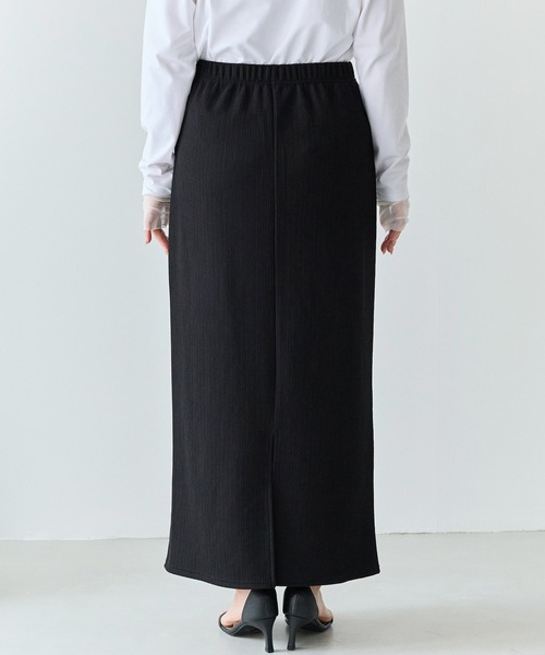 LAVEANGE（ラビアンジェ）の「リブポンチナロースカート（スカート・レディース・ブラック/ブラウン/ブルー・5L/4L/3L/LL/M）」の8枚目の写真