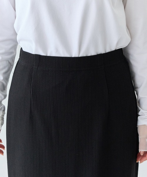 LAVEANGE（ラビアンジェ）の「リブポンチナロースカート（スカート・レディース・ブラック/ブラウン/ブルー・5L/4L/3L/LL/M）」の9枚目の写真