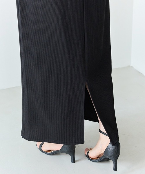 LAVEANGE（ラビアンジェ）の「リブポンチナロースカート（スカート・レディース・ブラック/ブラウン/ブルー・5L/4L/3L/LL/M）」の11枚目の写真