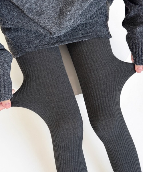 IRADOWL（アイラドール）の「リブタイツ（タイツ/ストッキング・レディース・ブラック/グレー/ダークグレー/ブラウン/ダークブラウン/ライトグレー・FREE）」の22枚目の写真
