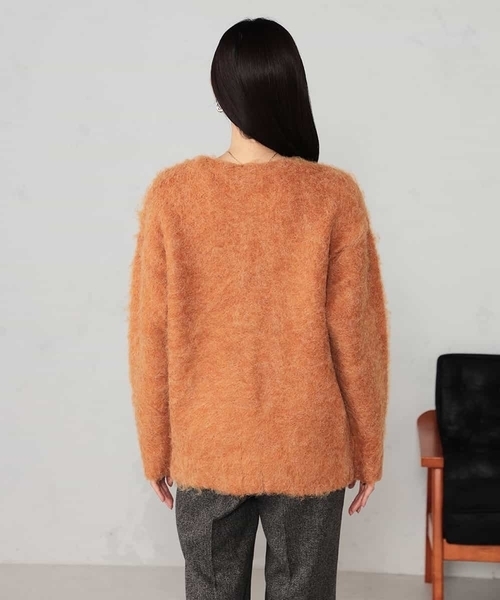 a.v.v(アーヴェヴェ)の「【WEB限定】Vネックシャギーニットカーディガン(カーディガン/ボレロ・レディース・オレンジ/ミント/ダークインディゴブルー・40/38/36)」の20枚目の写真