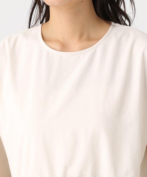 Elura（エルーラ）の「アイロンいらずペプラムブラウス/634735（シャツ/ブラウス・レディース・ダークブラウン/ライトブルー/オフホワイト・FREE）」の17枚目の写真