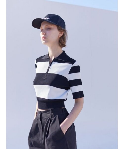 AYIHOLIC CASHMERE（アイホリックカシミア）の「ハーフジップクロップポロ（ニット/セーター・レディース・その他・FREE）」の5枚目の写真