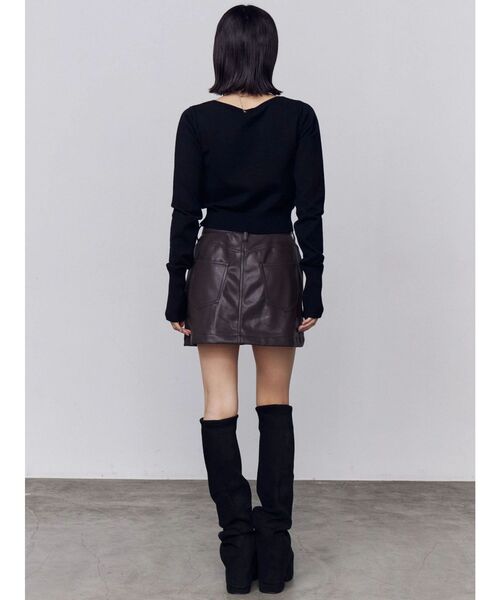 EMODA（エモダ）の「プレートクロップニット（ニット/セーター・レディース・ホワイト/ブラック/グレー・FREE）」の13枚目の写真