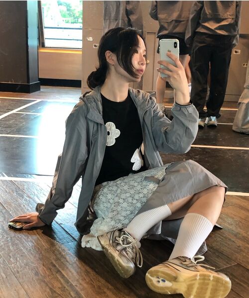 RuNaKi'Hu'(ルナキフ)の「WXT043綿菓子レースアップリケ半袖Tシャツ(BLACK)(Tシャツ/カットソー・レディース・その他・1/2)」の3枚目の写真