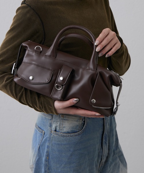 Lui's（ルイス）の「2WAYショルダーライダースバッグ（ショルダーバッグ・レディース・ブラック/ブラウン・FREE）」の3枚目の写真
