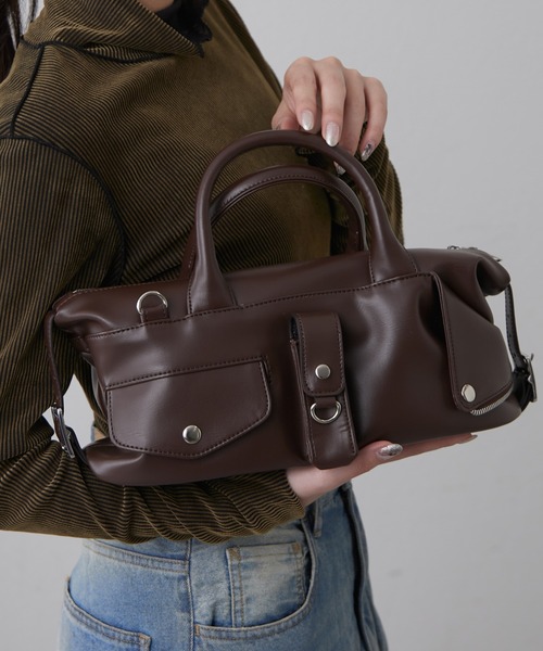 Lui's（ルイス）の「2WAYショルダーライダースバッグ（ショルダーバッグ・レディース・ブラック/ブラウン・FREE）」の11枚目の写真