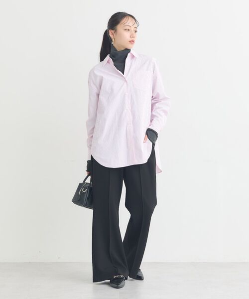 earth music&ecology（アースミュージックアンドエコロジー）の「センターシームフレアパンツ（その他パンツ・レディース・ライトベージュ/グレー/ブラック/ブラウン・S/M）」の21枚目の写真