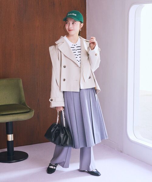 earth music&ecology（アースミュージックアンドエコロジー）の「センターシームフレアパンツ（その他パンツ・レディース・ライトベージュ/グレー/ブラウン/ブラック・M/S）」の21枚目の写真