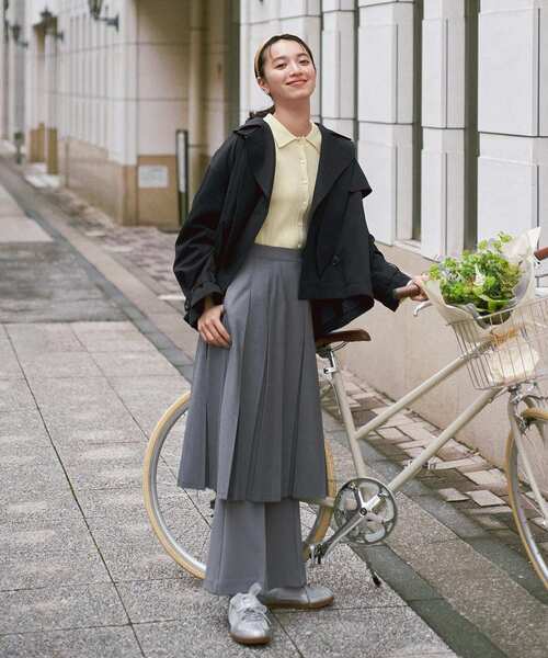 earth music&ecology（アースミュージックアンドエコロジー）の「センターシームフレアパンツ（その他パンツ・レディース・ライトベージュ/グレー/ブラウン/ブラック・M/S）」の20枚目の写真