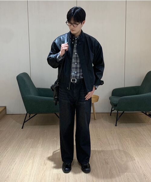 HALFNINE（ハーフナイン）の「イージーマッチワイドデニムパンツジーンズG12BRD_HXV11308[ブラックデニム]（デニムパンツ・メンズ・その他・S/M/L）」の19枚目の写真
