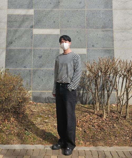 HALFNINE（ハーフナイン）の「イージーマッチワイドデニムパンツジーンズG12BRD_HXV11308[ブラックデニム]（デニムパンツ・メンズ・その他・S/M/L）」の11枚目の写真