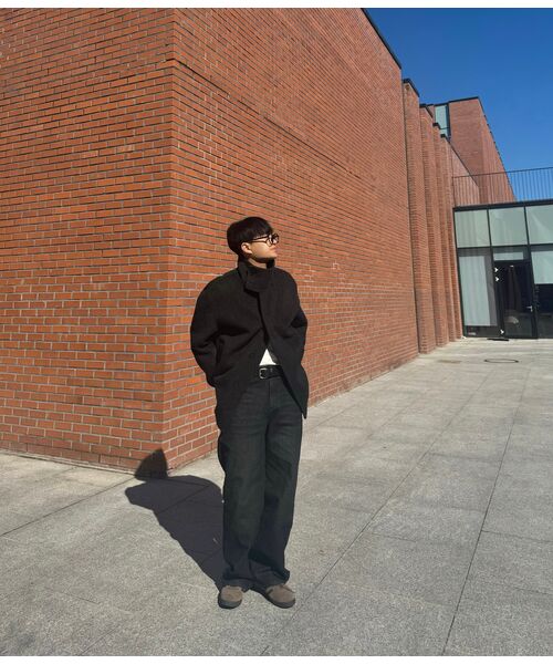 HALFNINE（ハーフナイン）の「イージーマッチワイドデニムパンツジーンズG12BRD_HXV11308[ブラックデニム]（デニムパンツ・メンズ・その他・S/M/L）」の5枚目の写真