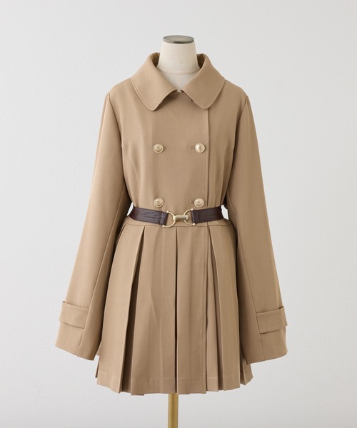 one after another NICE CLAUP(ワンアフターアナザーナイスクラップ)の「【S/Mサイズ展開】ベルト付きトレンチコート(トレンチコート・レディース・ベージュ/杢グレー/アイボリー・SMALL/MEDIUM)」の19枚目の写真