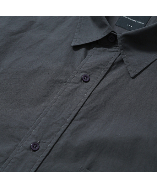 MOIF（モイフ）の「[SS25] ユニフォームハーフシャツ / チャコール（シャツ/ブラウス・メンズ・その他・S/M/L）」の5枚目の写真