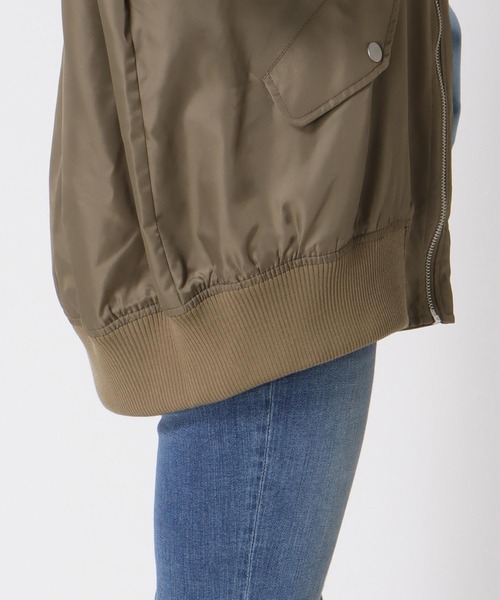 Three Four Time（ｽﾘｰﾌｫｰﾀｲﾑ）の「デニムスリーブ2way MA-１ブルゾン（MA-1・レディース・インディゴブルー/ブルー・FREE）」の8枚目の写真