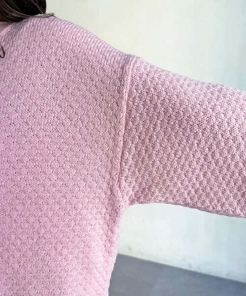 CPCM（シーピーシーエム）の「ポコポコニットクルージップカーディガン（カーディガン/ボレロ・レディース・グリーン系/ピンク/ネイビー/アイボリー・FREE）」の7枚目の写真