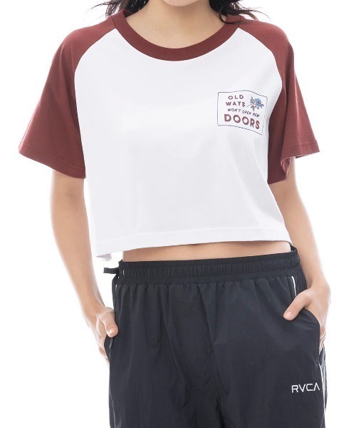 RVCA(ルーカ)の「【RVCA/ルーカ】OLD WAYS CROPPED SS TEE/半袖 ショート丈 Tシャツ(Tシャツ/カットソー・レディース・ライトブルー/ホワイト/ブラウン・MEDIUM/SMALL/LARGE)」の13枚目の写真