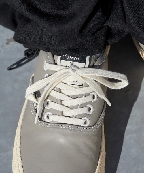 Maison MIHARA YASUHIRO(メゾンミハラヤスヒロ)の「General Scale. Maison MIHARA YASUHIRO /ジェネラルスケール メゾンミハラヤスヒロ KIEFER Leather Low-Top Sneakers ローカットスニーカー(スニーカー・メンズ・グレー・38/41/42/37)」の7枚目の写真