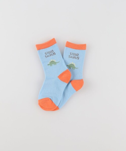 BRANSHES(ブランシェス)の「恐竜ソックス(ソックス/靴下・キッズ・サックスブルー/グレー・13-15㎝/19-21㎝/16-18㎝)」の2枚目の写真