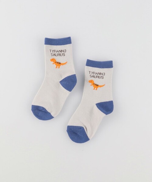 BRANSHES(ブランシェス)の「恐竜ソックス(ソックス/靴下・キッズ・サックスブルー/グレー・13-15㎝/19-21㎝/16-18㎝)」の5枚目の写真