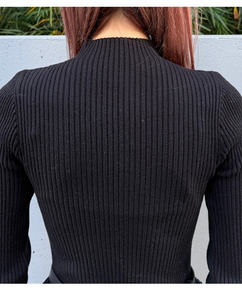 Desert Rose(デザートローズ)の「【DESERT ROSE/デザートローズ】ベルト付ハイネックペプラムニット(ニット/セーター・レディース・ブラック・FREE)」の9枚目の写真