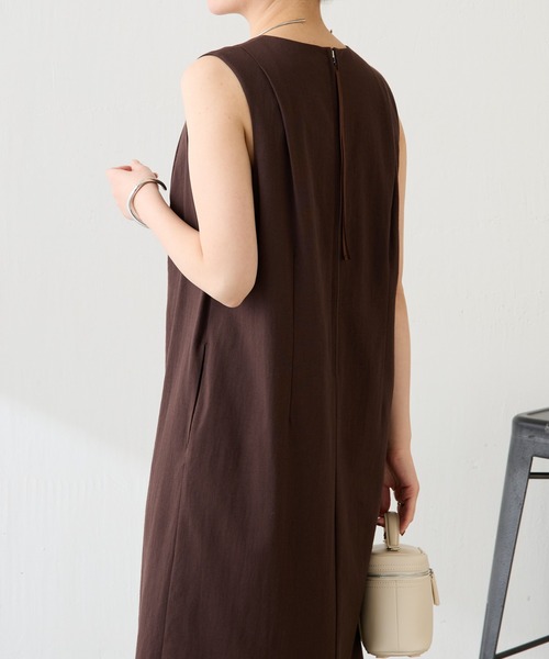 COLLAGE GALLARDAGALANTE（コラージュガリャルダガランテ）の「シェルタリングIラインワンピース/セットアップ可（ワンピース・レディース・ブラウン/ホワイト・FREE）」の16枚目の写真