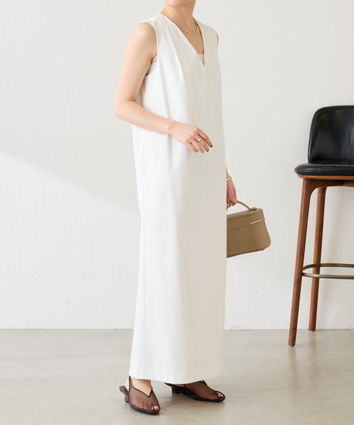COLLAGE GALLARDAGALANTE（コラージュガリャルダガランテ）の「シェルタリングIラインワンピース/セットアップ可（ワンピース・レディース・ブラウン/ホワイト・FREE）」の13枚目の写真