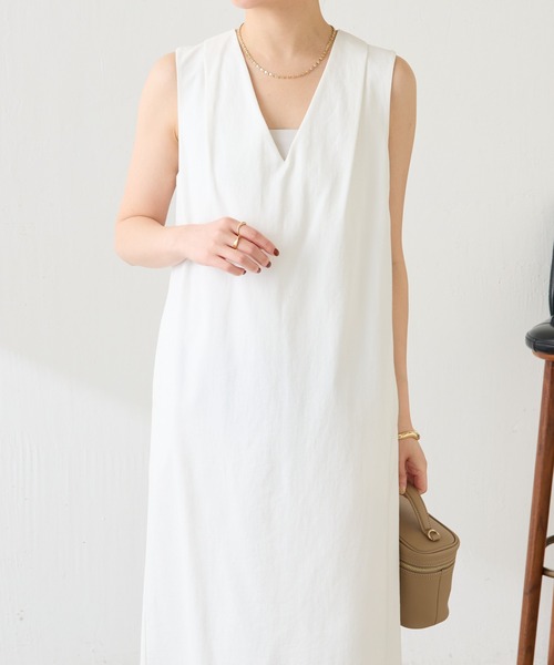 COLLAGE GALLARDAGALANTE（コラージュガリャルダガランテ）の「シェルタリングIラインワンピース/セットアップ可（ワンピース・レディース・ブラウン/ホワイト・FREE）」の4枚目の写真