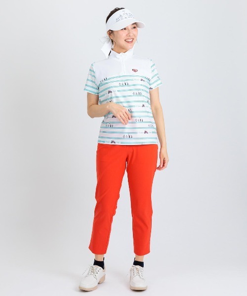 Picone CLUB(ピッコーネクラブ)の「ピコボーダーUVジッププルオーバー(Tシャツ/カットソー・レディース・ブルー/ホワイト×ブラック/ブラック/ホワイト×グリーン・13号/11号/9号)」の18枚目の写真