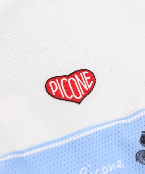 Picone CLUB(ピッコーネクラブ)の「ピコボーダーUVジッププルオーバー(Tシャツ/カットソー・レディース・ブルー/ホワイト×ブラック/ブラック/ホワイト×グリーン・13号/11号/9号)」の20枚目の写真
