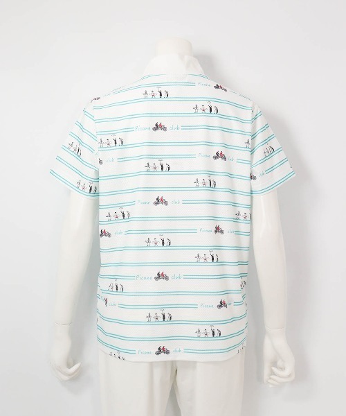 Picone CLUB(ピッコーネクラブ)の「ピコボーダーUVジッププルオーバー(Tシャツ/カットソー・レディース・ブルー/ホワイト×ブラック/ブラック/ホワイト×グリーン・13号/11号/9号)」の12枚目の写真