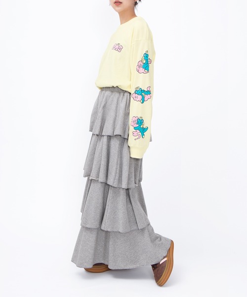 PUNYUS(プニュズ)の「ティアードロングスカート(スカート・レディース・ブラック/グレー/レッド・1/2/3/4/5)」の21枚目の写真