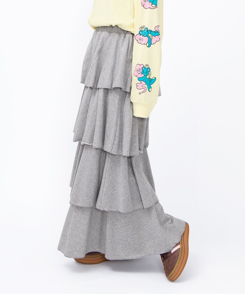 PUNYUS(プニュズ)の「ティアードロングスカート(スカート・レディース・ブラック/グレー/レッド・1/2/3/4/5)」の20枚目の写真