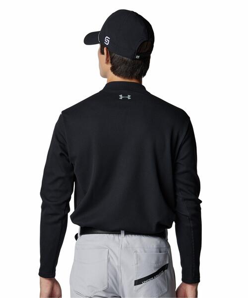 UNDER ARMOUR(アンダーアーマー)の「UAドライブ ワッフル ロングスリーブ モックネック シャツ(ゴルフ/メンズ)(ポロシャツ・メンズ・ブラック・XL/M/L)」の2枚目の写真