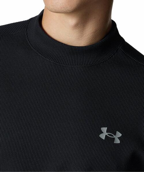 UNDER ARMOUR(アンダーアーマー)の「UAドライブ ワッフル ロングスリーブ モックネック シャツ(ゴルフ/メンズ)(ポロシャツ・メンズ・ブラック・XL/M/L)」の4枚目の写真