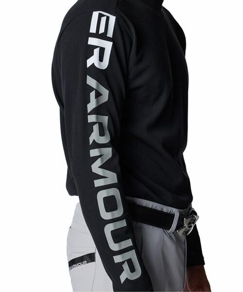 UNDER ARMOUR(アンダーアーマー)の「UAドライブ ワッフル ロングスリーブ モックネック シャツ(ゴルフ/メンズ)(ポロシャツ・メンズ・ブラック・XL/M/L)」の6枚目の写真