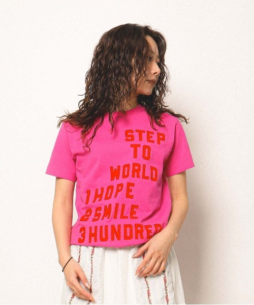 GO TO HOLLYWOOD（ゴートゥーハリウッド）の「123 Tee（Tシャツ/カットソー・レディース・ホワイト/ピンク/グレー/チャコールグレー・M/L）」の7枚目の写真