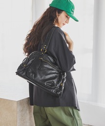 niko and... | 【A4サイズ収納可能】洗いスタッズボストンバッグ(ボストンバッグ)