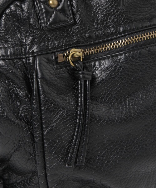 niko and...（ニコアンド）の「【A4サイズ収納可能】洗いスタッズボストンバッグ（ボストンバッグ・レディース・ダークブラウン/ブラック・0）」の16枚目の写真