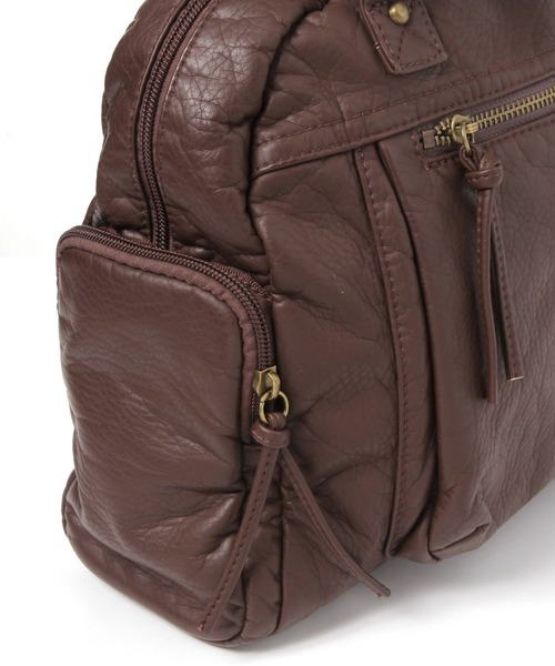 niko and...（ニコアンド）の「【A4サイズ収納可能】洗いスタッズボストンバッグ（ボストンバッグ・レディース・ダークブラウン/ブラック・0）」の22枚目の写真