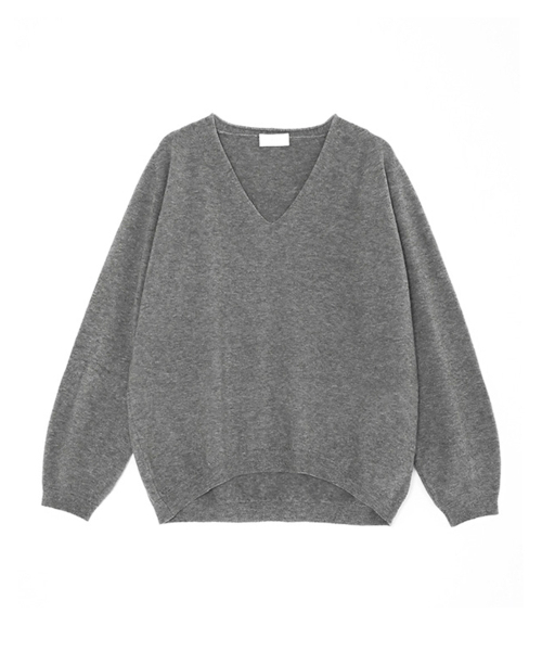 VASCARA(バスカラ)の「Oversized Fit V-Neck Long Sleeve Knitwear (5colors)(ニット/セーター・レディース・ブラック/ライトブラウン/グレー/ブラウン/パープル・FREE)」の9枚目の写真