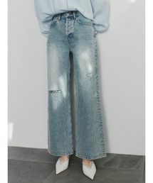 anuans（アニュアンス）の「ダメージワイドデニム（デニムパンツ）」