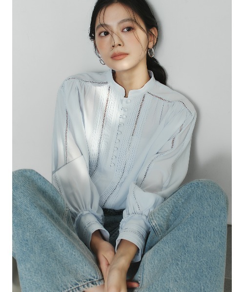 anuans(アニュアンス)の「ダメージワイドデニム(デニムパンツ・レディース・ベージュ/ホワイト/ライトブルー・0/2/1)」の12枚目の写真