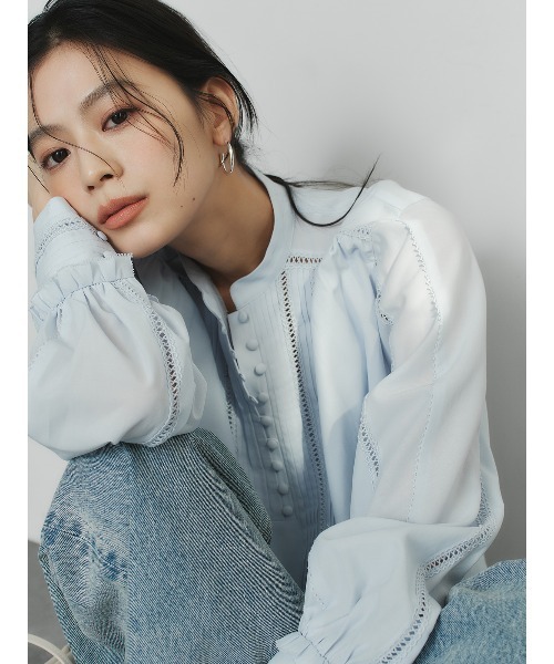 anuans(アニュアンス)の「ダメージワイドデニム(デニムパンツ・レディース・ベージュ/ホワイト/ライトブルー・0/2/1)」の15枚目の写真