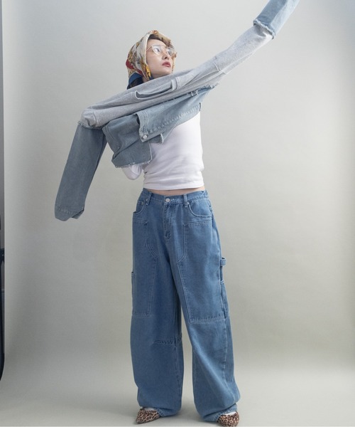 lodie(ロディ)の「デニム×スウェット デザインプルオーバー(その他トップス・レディース・グレー/ブラック/オフホワイト・FREE)」の16枚目の写真