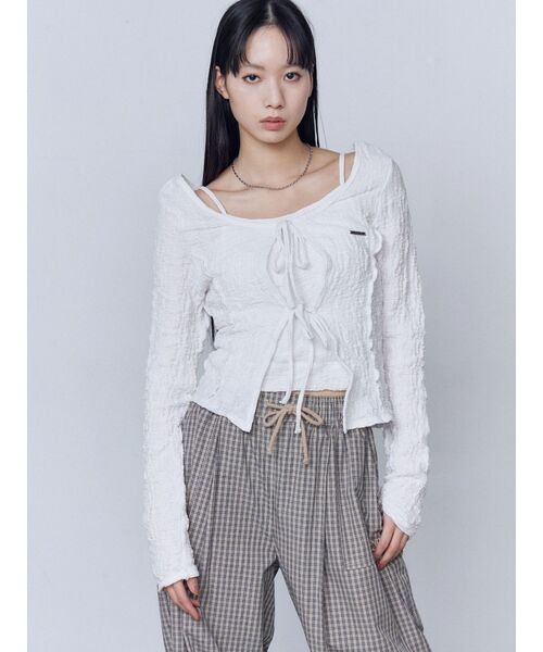 EMODA（エモダ）の「カットツインセット（Tシャツ/カットソー・レディース・ホワイト/グレー/ブラック/ミント/ネイビー・FREE）」の18枚目の写真