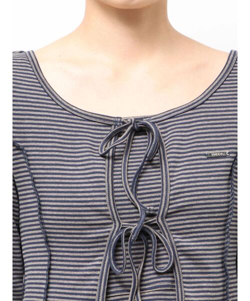 EMODA（エモダ）の「カットツインセット（Tシャツ/カットソー・レディース・ホワイト/グレー/ブラック/ミント/ネイビー・FREE）」の8枚目の写真