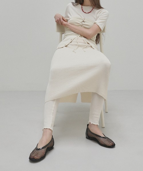 EPURE(エピュレ)の「LUZ TWO-WAY NET FLATS(パンプス・レディース・ブラック・24/24.5)」の9枚目の写真
